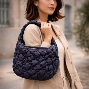 Aritzia Babaton Curator Puffy Shoulder Bag Black